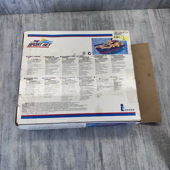 Intex Sport Set Inflatable Camping Mat Air Mattress Double 78x 51 Fabric Rayon - Picture 9 of 11